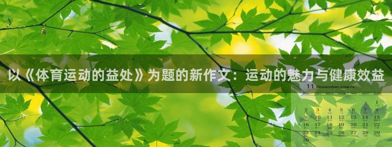 海南vsport体育官网下载发展怎么样：以《体育运动的益处》